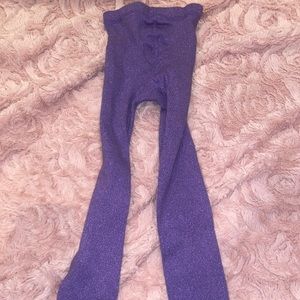 Sparkly Purple Little Girls Leggings